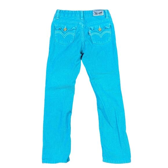 Levi's Corduroy Jeans Aqua Size 6X Adjustable Waist - Picture 1 of 5
